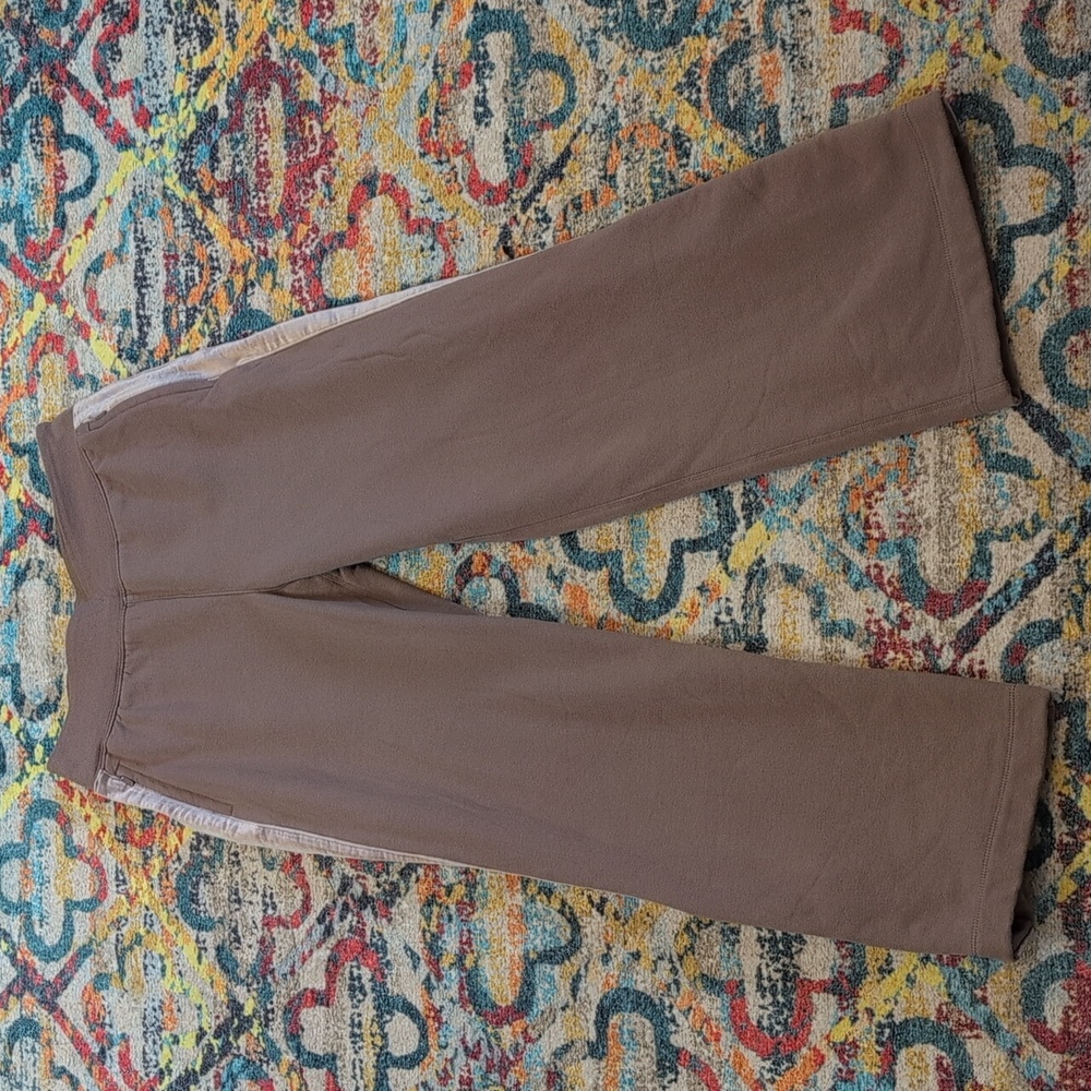 Athleta Retroplush Velvet Wide Leg Pants Medium Fleece Lined